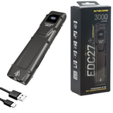 Nitecore EDC27 3000 Lumen USB Rechargeable Slim Body LED Flashlight