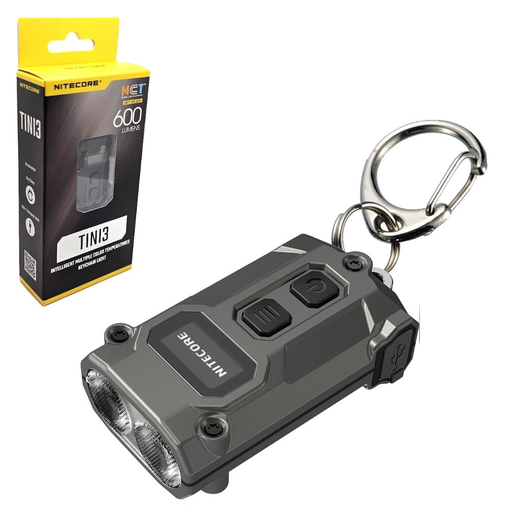 Nitecore TINI3 600 Lumen Keychain Flashlight EDC Muti Color Temperature Warm/Neutral/Cool White Light