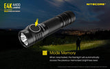 Nitecore E4K 4400 Lumen high powered Flashlight with 5000mAh rechargeable Battery