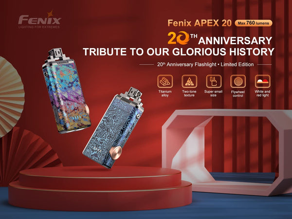 fenix 15th year anniversary flashlight Fenix APX 20 Limited Edition 20th Anniversary Rechargeable Keychain Fl – EdisonBright