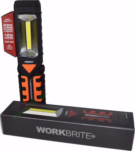 nebo 220 lumen flashlight Nebo WORKBRITE™2 6305 USB rechargeable 220 Lumen & Emergency Red Flash –  EdisonBright