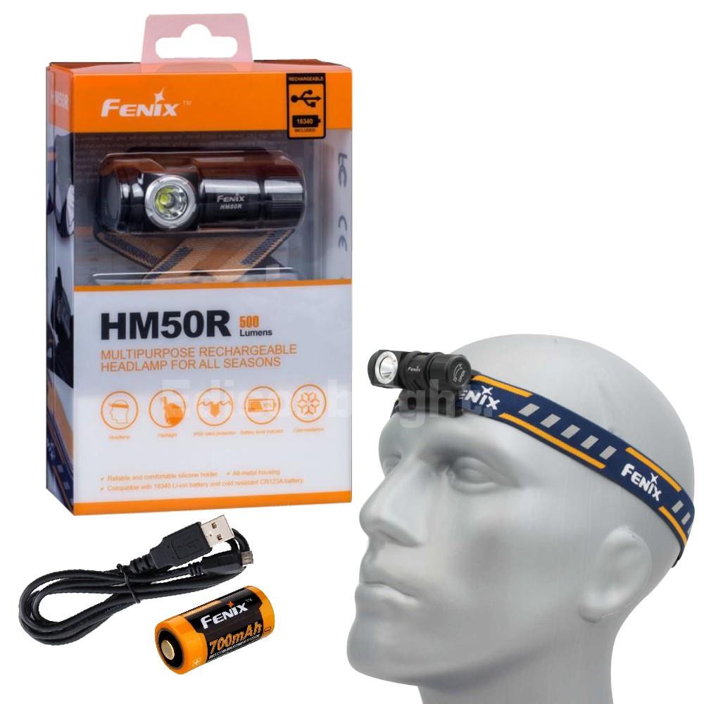 Brand New Fenix HM50R 500 Lumens High-Performance light weight rechargeable LED multi-purpose headlamp