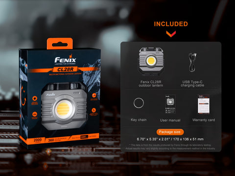 fenix 2000 lumen flashlight Fenix CL28R 2000 Lumen Rechargeable Work Light(Worksite Light) Warm Wh – EdisonBright