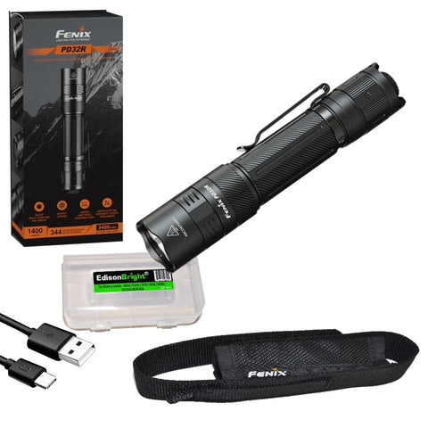 edisonbright fenix 2015 flashlight EdisonBright Fenix PD32R 1400 Lumen Rechargeable LED Impact Resistance