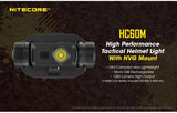 Nitecore HC65M 1000 Lumens CREE LED NVG helmet mountable headlamp and 3400mAh rechargeable battery