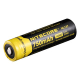 Nitecore NL147 750mAh 14500 3.7v 2.8Wh Li-ion Rechargeable protected Button-Top Battery For High Drain Devices