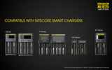 Nitecore NL1835 3500mAh 18650 3.6v 12.6Wh Li-ion rechargeable button-top battery.