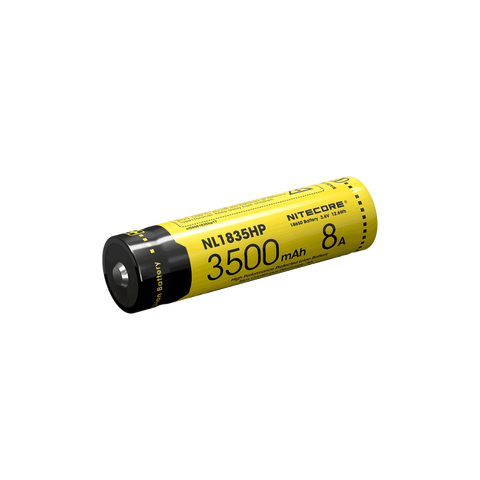 Nitecore NL1835HP 18650 3500mAh 3.6v 8A 12.6Wh High Performance Protected rechargeable Lithium Ion (Li-ion) Button Top Battery