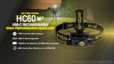 Nitecore HC60 v2.0 1200 Lumens OSRAM P9 LED Headlamp including 3400mAh Li-ion 18650 rechargeable battery