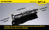 Nitecore MT1A 180 Lumens Multi-Task Series EDC Ultra-Super Compact LED Flashlight, Powered by: 1 AA Aklaine/Ni-MH batteries.