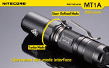 Nitecore MT1A 180 Lumens Multi-Task Series EDC Ultra-Super Compact LED Flashlight, Powered by: 1 AA Aklaine/Ni-MH batteries.