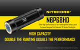 Nitecore NBP68HD 98WH high capacity Li-ion rechargeable runtime extended battery pack  for TM series