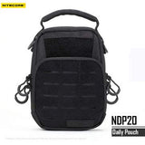 Nitecore Black NDP20 Light weight Hard-Use Military-Spec 1000D CORDURA® High-strength Nylon Daily Carry Flashlight Accessories Pouch/Man Bag