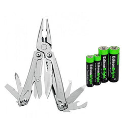 Leatherman Wingman Multi Tool 831426 with EdisonBright AA/AAA alkaline battery sampler pack