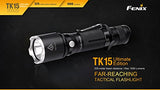 EdisonBright Fenix TK15UE 2016 Version CREE LED 1000 Lumen Tactical Flashlight, Fenix ALG-01 Picatinny/Weaver Weapon Rail Mount and Two CR123A Lithium Batteries Bundle