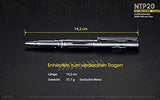 Nitecore NCNTP20 Titanium Tactical Pen, Grey