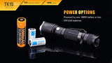 Fenix TK15UE 1000 Lumen CREE LED Tactical/hunting Flashlight with Two EdisonBright CR123A batteries bundle