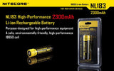 Nitecore NL183 Li-ion protected rechargeable 2300mAh 3.7v 8.5Wh 18650 Button-Top battery