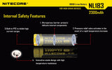 Nitecore NL183 Li-ion protected rechargeable 2300mAh 3.7v 8.5Wh 18650 Button-Top battery