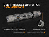 Fenix PD35 V2.0 2018 Edition V2 1000 Lumen CREE XP-L HI V3 LED Tactical Flashlight with EdisonBright BBX3 battery carry case