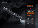 Fenix PD36R Pro 2800 Lumen Rechargeable LED Tactical Flashlight, EdisonBright USB Charging Adapter Bundle