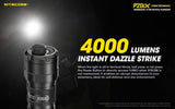 Nitecore P20iX 4000 Lumen USB Rechargeable Tactical Flashlight with EdisonBright Charging Adapter