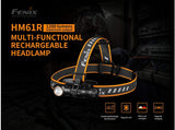 Fenix HM61R 1200 lumen LED Headlamp, magnetic charging cable, 2 X batteries with EdisonBright battery carry case bundle