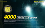 Nitecore P20iX 4000 Lumen USB Rechargeable Tactical Flashlight with EdisonBright Charging Adapter