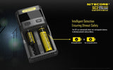 Nitecore SC2 battery charger bundle: 3A Fast charger for 16340/18650/RCR123A/14500 and more battery types with EdisonBright brand BBX3 Battery case