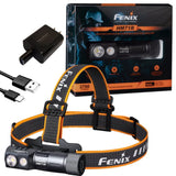 EdisonBright Fenix HM71R 2700 Lumen Rechargeable Industrial use LED Headlamp Brand Charging Adapter Bundle