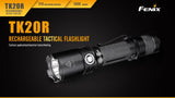 EdisonBright Tactical bundle: FENIX TK20R 1000 Lumen USB Rechargeable Cree LED tactical Flashlight with, rechargeable battery, ALG 00 mount, AER-03 pressure switch and BBX3 battery carry case bundle