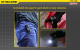 Nitecore THUMB 85 lumen USB rechargeable keychain light / worklight (White / Red) and EdisonBright USB powered flexible reading light bundle