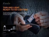 FENIX E03R USB Rechargeable 260 Lumen LED keychain flashlight with, EdisonBright brand USB charging cable bundle