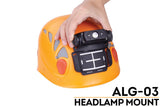 Fenix ALG-03 headlamp helmet mount with EdisonBright Battery Case for HL55 & HL60R