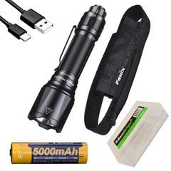 Fenix TK22TAC 2800 Lumen LED Tactical Flashlight TK22 TAC, USB Rechargeable ARB-L21-5000U Battery and EdisonBright BBX5 Battery Carrying case Bundle