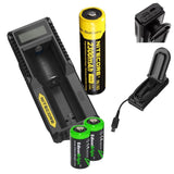 Nitecore New P30 1000 Lumen long beam 676 Yard LED Flashlight with rechargeable Battery and EdisonBright battery carrying cases Bundle