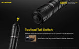 Nitecore NEW P12 1200 Lumens high Intensity CREE LED Long duration Tactical Flashlight with EdisonBright BBX5 battery carrying case