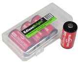 EdisonBright 4 Batteries Pack SureFire CR123A Lithium Batteries (Made in The USA) SF123A BBX3 Battery Carry case Bundle