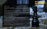 EdisonBright Bundle: NITECORE P30 350 yards long throw 1000 Lumen CREE LED flashlight with Nitecore NL189 3400mAh rechargeable 18650 Battery, i1 charger and 2 X CR123A Lithium Batteries