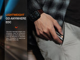 Fenix E18R V2 1200 Lumens EDC Rechargeable Flashlight with Edisonbright Holster Bundle