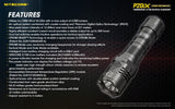 Nitecore P20iX 4000 Lumen USB Rechargeable Tactical Flashlight with EdisonBright Charging Adapter