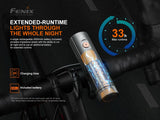 Fenix BC21R v3.0 1200 Lumen LED USB Rechargeable Light Weight Bike Bicycle Light, Rechargeable Battery with EdisonBright Battery Carrying case Bundle