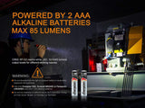 Fenix WF05E 85 lumen Intrinsically safe flashlight with EdisonBright BBX4 battery carry case