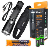 EdisonBright Fenix TK20R USB Rechargeable 1000 Lumen Cree LED Tactical Flashlight with, 2900mAh Rechargeable Battery, USB Charging Cable and 2 X Lithium CR123A Back-up Batteries Bundle