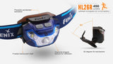 Fenix HL26R 450 Lumen USB rechargeable CREE LED running/jogging sweatband Headlamp with EdisonBright USB charging cable bundle