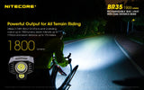 EdisonBright Nitecore BR35 1800 lumen Dual Distance Beam 2 X Cree XM-L2 U2 LED USB rechargeable Bike Bicycle Light, rechargeable battery with USB cable bundle