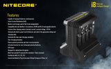 NITECORE i8 Eight Bays Smart Battery Charger for Li-ion/IMR/Ni-MH/Ni-Cd 26650 22650 18650 18490 18350 16340 RCR123 14500 AA AAA AAAA C D USB with EdisonBright BBX3 Battery Carry case