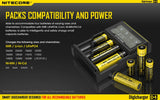 Nitecore D4 4 Slot Smart Battery Charger for Li-ion, IMR, LiFePO4 26650 18650 18350 16340 RCR123 14500 Ni-MH Ni-Cd AA AAA AAAA C Batteries w/ 8 x EdisonBright Ni-MH Rechargeable AA Batteries Bundle