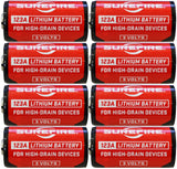 Surefire SF123A 123A 3-Volt Lithium Batteries 8 Pack