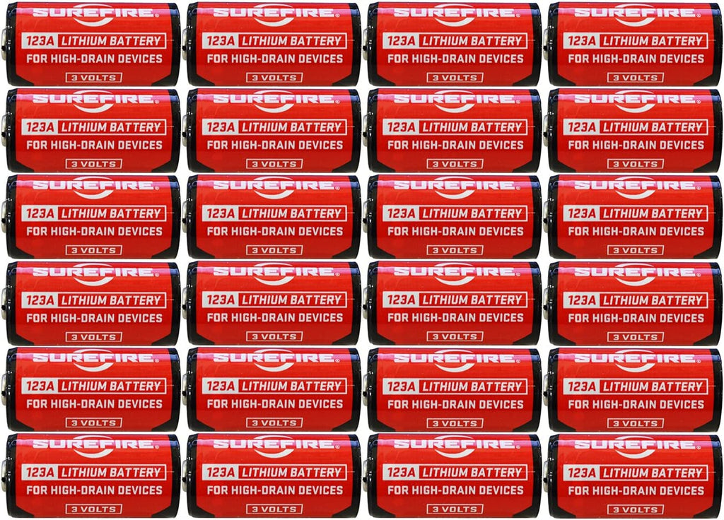 Surefire SF123A Box of 24 123A 3 Volt Lithium Batteries 24-Pack